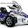 Preview of the Web Tribal wrap for the RT Spyder, shown here with white flame and blue background