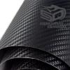 Close up of the black carbon fiber vinyl